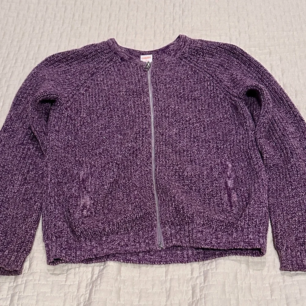 Gymboree Purple Zip Up Sweatshirt - Picture 1 of 3